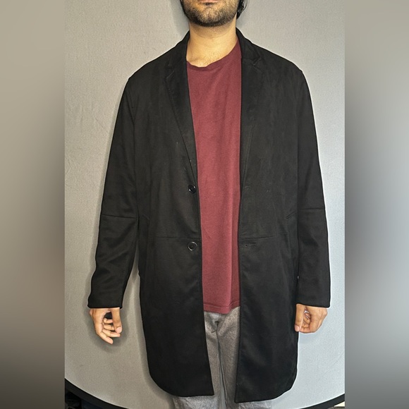 Zara Black coat faux suede - Picture 2 of 6